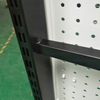 Metal Perforated Panel Display Rack with Hooks, Adjustable Retail Merchandise Stand, Sturdy Base for Store Showcases
