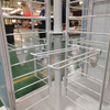 Metal Grid Hair Care Display Rack with Branding Signage, Multi - Tier Stand for Wet Brush Products
