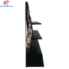 Black Metal Multi - Tier Retail Display Rack with Cabinet, Open - Shelf Stand for Merchandise Showcase