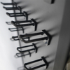 Metal Rotating Pegboard Display Stand with Hooks & Rolling Base - Retail Rack for Product Exhibition