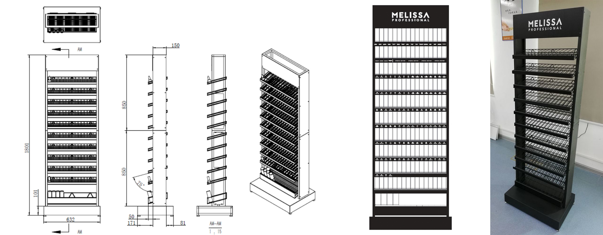metal display stand with hooks manufacturer