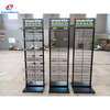 Multi-Tier Metal Wire Hat Display Stand with Sign Panel - Floor-Standing Retail Rack for Headwear Showcase