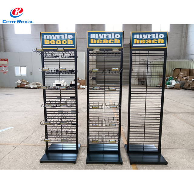 Metal Double - Sided Grid Display Rack: For Hats