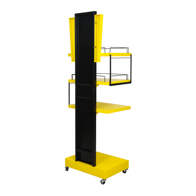 Lipton Custom Multi - tier Wheeled Metal Display Rack for Supermarket Brand Exhibition