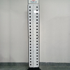 Metal Eyewear Display Rack with Mirror & Perforated Panel, Adjustable Hooks for Optical Shops
