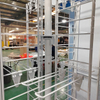 Metal Grid Hair Care Display Rack with Branding Signage, Multi - Tier Stand for Wet Brush Products
