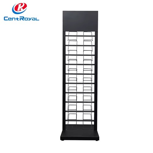 Customizable Tiered Metal Grid Display Rack For Tile