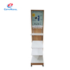 Wooden Multi-Tier Pillow Display Stand with Rolling Base - Retail Rack for Bedding Product Exhibition & Store Showcase