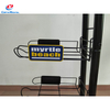 Multi-Tier Metal Wire Hat Display Stand with Rolling Base - Retail Rack for Cap & Headwear Exhibition