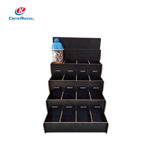Tiered Partitioned Wooden Display Rack: For Stationery & Gifts