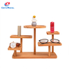Simple Style Natural Wood Wave Edge Storage Display Rack with Stable Bearing
