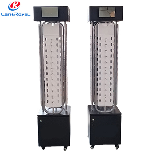 Branded Rolling Eyewear Display Stand with Wheels