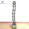 Multi-Tier Metal Wire Hat Display Stand with Rolling Base - Retail Rack for Cap & Headwear Exhibition