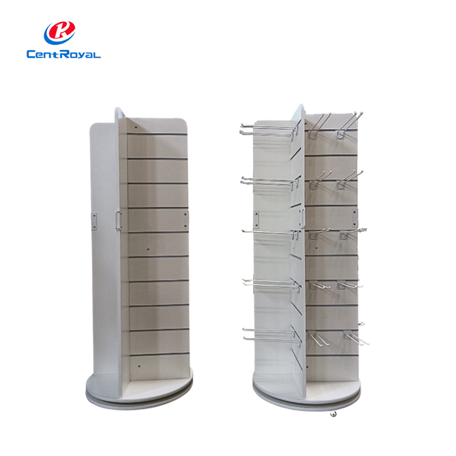 Wooden 4 - Sided Rotating Display Rack: Hook - Equipped for Merchandise