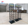 Multi-Tier Metal Wire Hat Display Stand with Sign Panel - Floor-Standing Retail Rack for Headwear Showcase