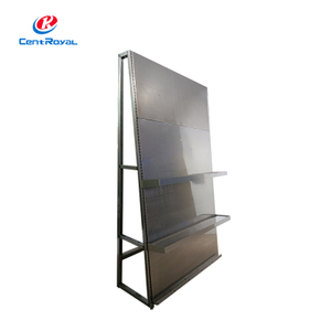 Heavy-Duty Metal & Wooden Tile Display Stand - Multi-Tier Rack for Flooring Sample Exhibition & Retail Showcase