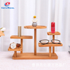 Simple Style Natural Wood Wave Edge Storage Display Rack with Stable Bearing