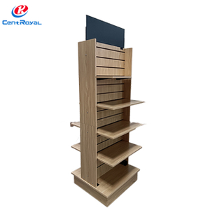 Black Metal Multi - Tier Grid Display Rack with Branding Signage, Retail Stand for Hardware & Small Goods