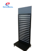 Rolling Multi-Tier Metal Slatwall Display Stand for Clothing