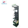 Multi-Tier Metal & Acrylic Paint Display Stand - Retail Rack with Storage Slots for Coating Sample Exhibition