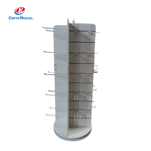 Wooden 4 - Sided Rotating Display Rack: Hook - Equipped for Merchandise