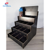 Cardboard Step - Shaped Multi - Tier Display Stand for Kids’ Cards & Toys – Countertop Organizer with Back Panel