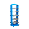 Mobile Display Rack with Wheels & Metal Grid Shelves for Retail Promotion