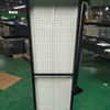 Metal Perforated Panel Display Rack with Hooks, Adjustable Retail Merchandise Stand, Sturdy Base for Store Showcases