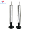 Metal Eyewear Display Rack with Mirror & Perforated Panel, Adjustable Hooks for Optical Shops