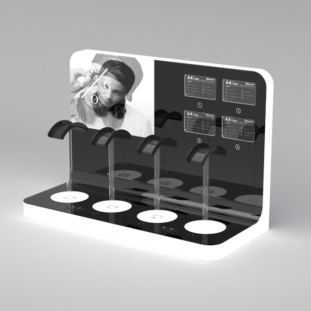 LED - Lit Acrylic Desktop Display For Headphones