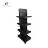 Multi-Tier Metal Ceramic Cup Display Stand with Rolling Base - Retail Rack for Store & Exhibition