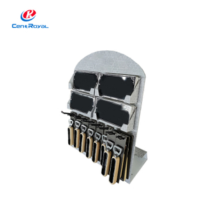 Vintage Pepar Metal Bottle Opener Display Stand - Multi-Slot Countertop Rack for Retail & Barware Exhibition