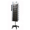 Retail Display Stand Metal Rotating Display Stand with Wheels Keychain Display Stand with Hooks Suitable for Shopping Malls