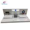 Illuminated Acrylic & Metal Speaker Display Stand - Multi-Tier Retail Rack for Audio Product Exhibition & Showcase
