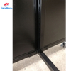 Folding Metal Garment Rack with Rolling Base & Poster Panel - Mobile Retail Display for Clothing Exhibition