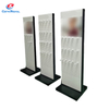 Metal Perforated Panel Display Rack with Hooks, Adjustable Retail Merchandise Stand, Sturdy Base for Store Showcases