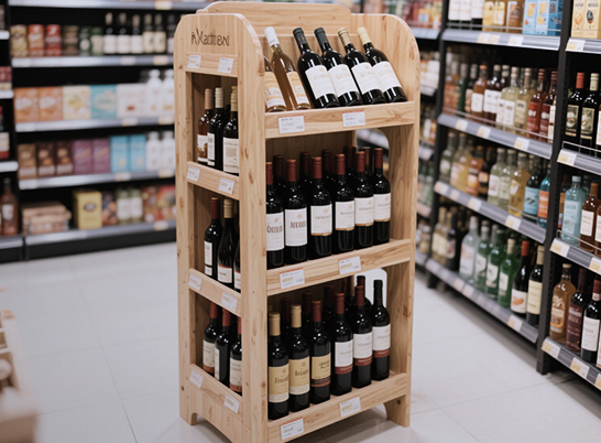 tiered wood display stand