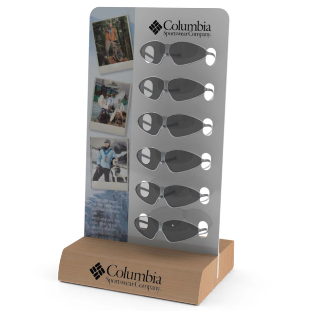 Acrylic Tiered Sunglasses Display Rack: Custom Branding Ready