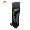 Rolling Multi-Tier Metal Slatwall Display Stand for Clothing
