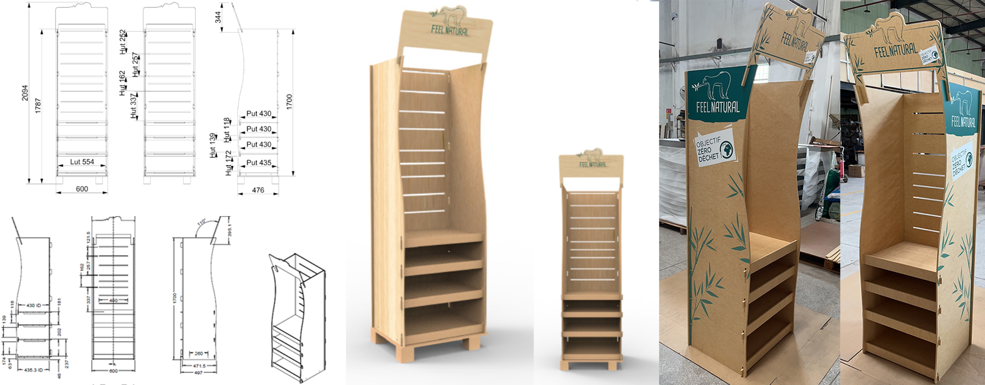 Light-Duty wood Display Stand