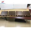 Wooden Multi-Slot Display Tray with Recessed Holes - Countertop Organizer for Pomade, Candle & Small Round Products