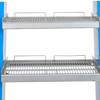 Mobile Display Rack with Wheels & Metal Grid Shelves for Retail Promotion