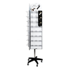 Retail Display Stand Metal Rotating Display Stand with Wheels Keychain Display Stand with Hooks Suitable for Shopping Malls