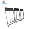 Sturdy Metal Tile Display Stand with Rolling Base - Open-Frame Rack for Flooring Sample Exhibition & Retail Showcase