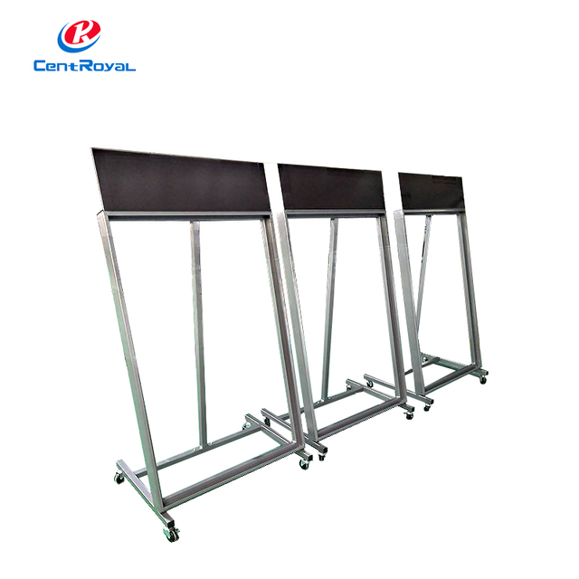 Mobile Metal Vertical Display Rack: Tile Exhibition Ready