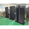 Heavy-Duty Metal Tile Display Stand with Multi-Tier Slanted Slots - Retail Rack for Flooring Sample Exhibition
