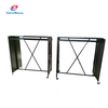 Folding Metal Garment Rack with Rolling Base & Poster Panel - Mobile Retail Display for Clothing Exhibition