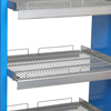 Mobile Display Rack with Wheels & Metal Grid Shelves for Retail Promotion