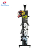 Metal Wire Grid Helmet Display Rack with Signage & Wheels, Mobile Retail Stand for Motorcycle/Sports Helmets