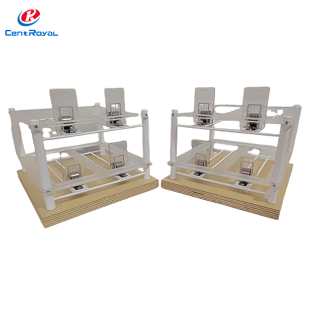 Automatic Sliding Acrylic Display Stand: Double - Tier Branded Base
